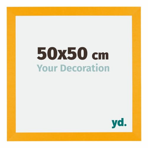 yd. Your Decoration - Marco para Puzzle 50x50 - Amarillo - Marco para Puzzle 500-1000 piezas - MDF Marco de foto - Mura