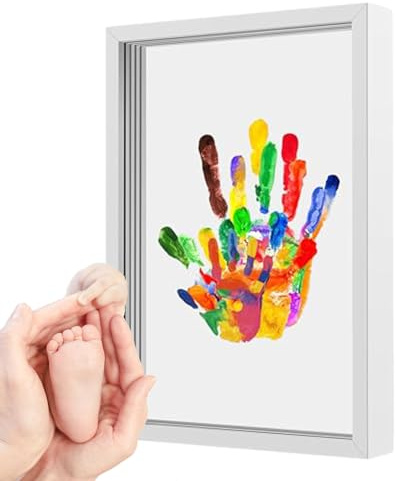 Familj Handavtryckskit Genomskinlig hängbar fotoram | Genomskinlig Familjehandavtrycksram Hängbar - och bordsdekoration för shower, barnkammare, födelsedag, jul, adoption,