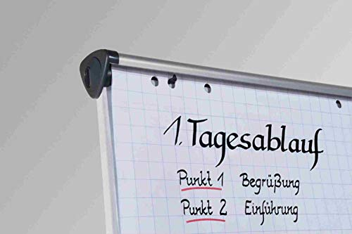 Legamaster Papier Flipchartblock, 1 Block á 20 Blatt, kariert, weiß