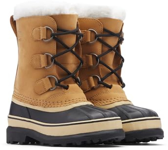 Sorel Caribou WP, Stivali da Neve Impermeabili Unisex - Bambini e ragazzi, Marrone (Buff), 35 EU