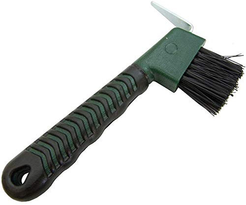 Intrepid International Gummi-Hufkratzer mit Bürste, Grün