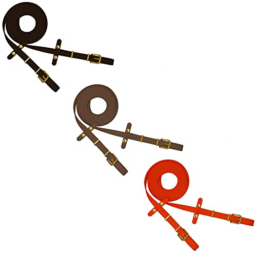 bio-leine Westernzügel offen aus Biothane Grippy - Extrem griffig, 2-2,70m lang, 12-19mm breit I Western Zügel für Pferde I Pferdezügel schmutz- und wasserabweisend - Split Reins in 20 Farben