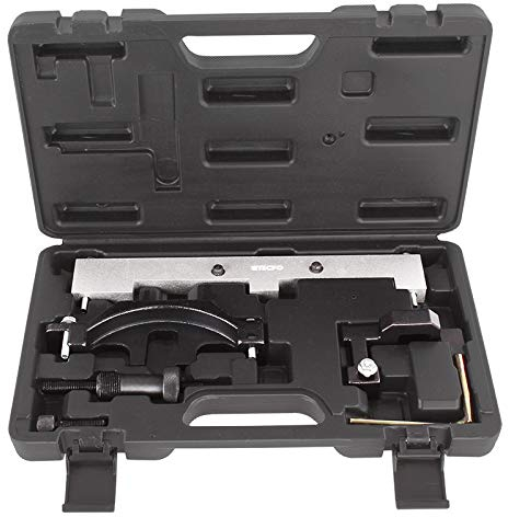 TECPO Motor Einstellwerkzeug Satz geeignet für BMW N40 N45 Benzinmotoren 1.6L mit Doppelnockenwellen E81 E87 E46 E90, inkl. Kurbelwellen- und Nockenwellen-Arretierung Motoreinstellwerkzeug Set
