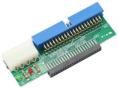 GELRHONR IDE 2.5 to 3.5 Adapter,LEIHONG 44 Pin 2.5-inch IDE Hard Disk of Laptop to 40 Pin IDE Port On PC Motherboard，HDD Hard Disk Drive or SSD to PATA Port Connector Card