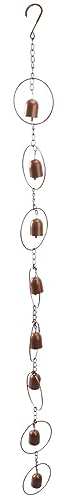 Fdit Regenkette, Metall, Schöner Klang, Glockenförmig, Dekorative Hängekette für Dachrinnenentwässerung