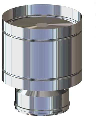 CRISCUOLO Brico Store Fumaiolo comignolo Cappello Antivento a Forma di Botte Acciaio Inox Femmina (120)