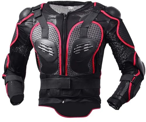 Yglophic Motocross-Motorrad-Ganzkörperpanzerung, Motorradpanzerung Stretch Mesh Reitpanzerung Sicherheitsausrüstung Für Fahrer Schutzausrüstung Panzerung Rückenprotektor RSD,4XL
