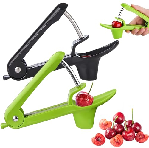 FePen Dénoyauteurs de Cerise, 2 pcs DéNoyauteur Cerise Outil, Denoyauteur Olives, Dénoyauteur de Fruits, Cherry Stoner, Outil DéNoyauteur Cerises, Carottier