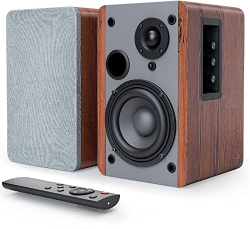 HPYLIF·H Powered Bookshelf Speakers, Wood Active Speakers - 60 Watts RMS Near Field Speaker with Bluetooth, Wood Enclosure Premium Surround Sound Home Theater