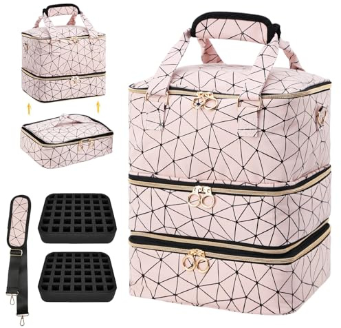 Nail Polish Organizer Bag 3 Layers Nail Supplies Organizer Case