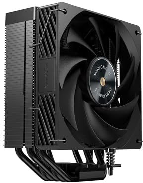 MARS GAMING MCPU-X5, Disipador CPU 280W TDP, 5x Heatpipes HCT Nueva Generación, Ventilador PWM SI Extreme-Silent 120mm, Núcleo de Cobre Hiperbalanceado, Compatibilidad Universal Intel y AMD, Negro