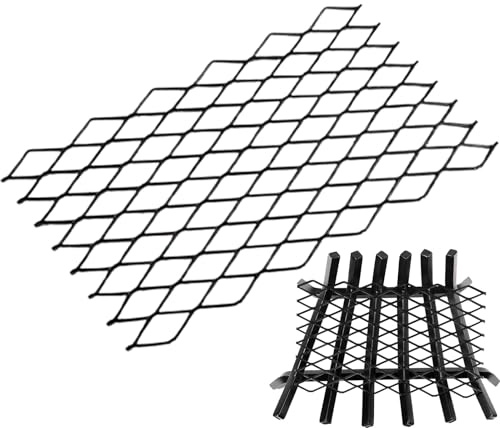 Cesta de fuego para estufa de leña, soporte para leña, base de fuego, malla de acero resistente, retenedor de chimenea, uso en salones familiares, cabañas de vacaciones, hogares de sala de estar