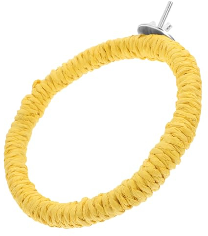 UTHCLO Juguete De Cuerda para Pájaros Columpio Natural De Cuerda 20 Cm para Jaula Soporte De Perchero para Loros y Periquitos Accesorio para Aves Domésticas