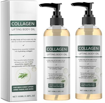 2pcs A-ceite Corporal Lifting Con Colágeno - 100ml A-ceite Corporal Nutritivo, AceitePara El Cuidado De La Piel Para Cicatrices, Arrugas Y Estrías En Cuello, Pecho, Brazos, Piernas Abdomen