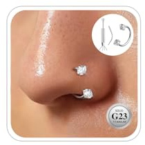 ESHIONER G23 titan hästsko näspiercing näsring silver guld 20 g 7–10 mm näsring för kvinnor män tunna ringar tragus örhängen septum lab läpp helix öra läpppiercing hästsko piercing smycken set