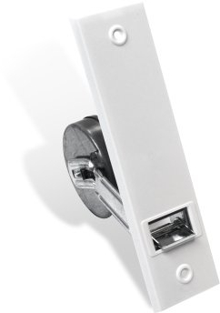 jarolift Einlass-Gurtwickler inkl. weiße Kunststoff Abdeckplatte/Lochabstand: 160 mm