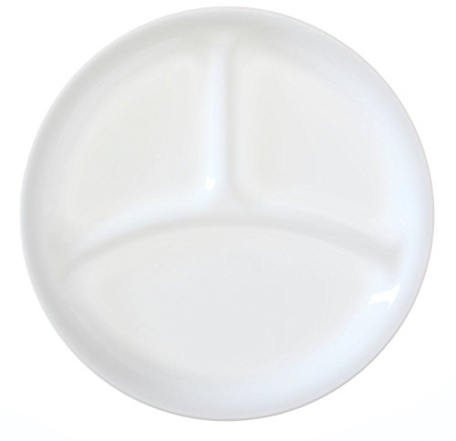 Corelle Livingware Winter Frost White 8.5 Divided Lunch Plate (Set of 4) by Corelle Coordinates