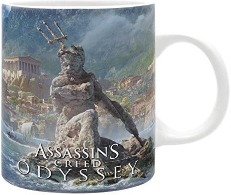 Assassin's Creed Tasse Greece weiß, Bedruckt, aus Keramik, Fassungsvermögen ca. 320 ml.