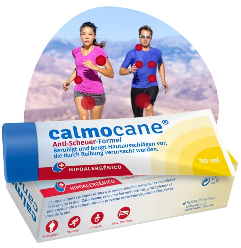 50 ml Calmocane Crema Antirozaduras Antifriccion Anti Rozadura Muslos Mujeres - Antiroces Badana Ciclismo - Alternativa a La Vaselina Deportiva - No Grasa - Sin Residuos