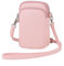 Wind Took Handy Schultertasche Kleine Damen Umhängetasche Handytasche Brieftasche Kartentasche Crossbody Bag Mini Sack, Pink(für 5.8 IN Handy), L/W/H:11x5x17 cm