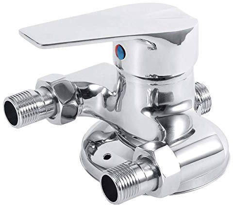 G1/2 rosca macho niquelado mezclador de agua fría y caliente válvula mezcladora de ducha de baño