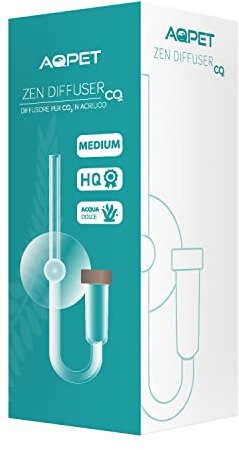 AQPET Zen Diffusore in Acrilico per Impianto Co2 Acquario Versione Medium