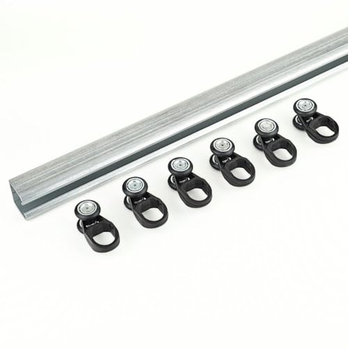 TENDAGGIMANIA Schiebetür Schiene Länge 300CM-Laufschienen für Schiebetüren aus verzinktem Eisen MR3, 3x3cm für Türen, Schiebetüren, Trennwände aus PVC Stoff Holz- erhältlich mit Laufrollen schiebetür