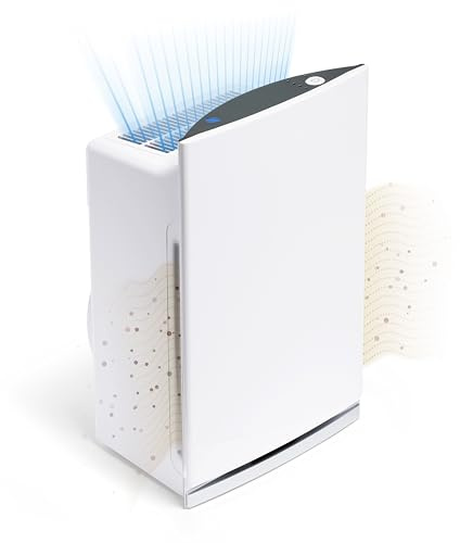Intellipure Kompakt luftrenare för hemmet, luftrenare för rök, ilska, damm, pollen, allergier, upp till 99,99% partikelavlägsnande med HEPA-filtrering