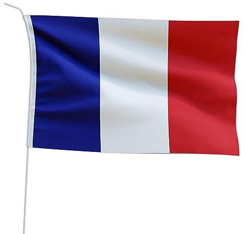 Marineo Drapeau du pays invité - Drapeau pour bateau ou moto - 20 x 30 cm - France