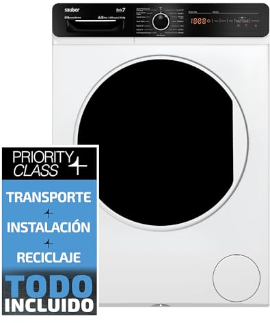 Sauber - Lavadora-Secadora SERIE 7-DR96143-9kg Lavado / 6kg Secado - 1400 RPM - A/E- MOTOR INVERTER - INSTALACIÓN INCLUIDA EN EL DOMICILIO Y RETIRADA DE LA ANTIGUA