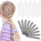 EUPSIIU 20 Stück Haar Flecht Werkzeug Haar Styling Werkzeug, French Hair Styling Clip, Twist Braid Haarstrickwerkzeug, Fishbone DIY Haarschmuck für Mädchen und Damen (Schwarz, Weiß)