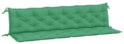 vidaXL Lot de 2 Coussins de Banc de Jardin, Revêtement de Banc avec Jeux de Cordes, Coussin d'Extérieur Imperméable, Vert 200x50x7 cm Tissu Oxford