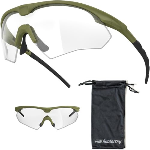 HTS HUNTERSKY S53 Lunettes de sécurité tactiques anti-buée Protection des yeux Pour la chasse, l'airsoft, l'équitation, le pickleball
