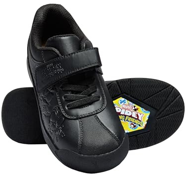 Marvel Boys School Shoes | Spidey and His Amazing Friends Boys Black Shoes | Black 12