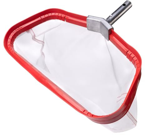 DABOVIN Professionelles Pool Kescher,Schwerlast Laub Käscher mit Aluminium Rahmen,Reißfest Nylon Netztasche für Reinigung Teich Zweige Nasse Blätter,Pool Rake Skimmer Net