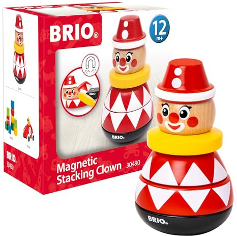 BRIO 30490 Magnetic Staple Clown | Leksak för småbarn från 12 månader