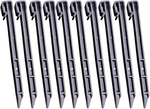 Générique 20 Bordure de Jardin Piquets d’ancrage,Bordure de Gazon Flexible Bordurette de Pelouse Aspect Naturel(Gris)