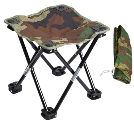 Soporte para Taburete de Camping, Silla de Viaje, Taburete Antideslizante para Senderismo, Equipo de Exterior para Caza de y Trekking, Ideal para Camping, Viajes, Actividades de Picnic o Eventos
