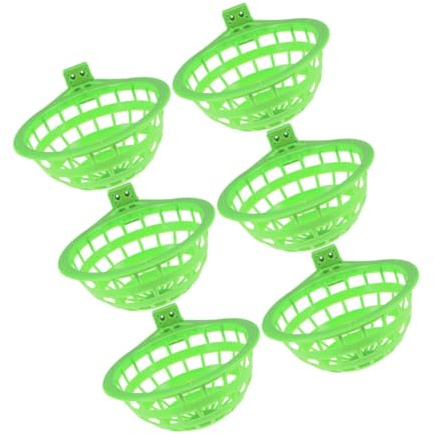 VALICLUD Lot de 6 Bols Nidification Oiseaux Plastique Grand Format Vert Bol à Nid d'Oiseau pour Élevage Pigeons Reproduction et Éclosion Œufs Panier Sûr pour Perruches et Petits