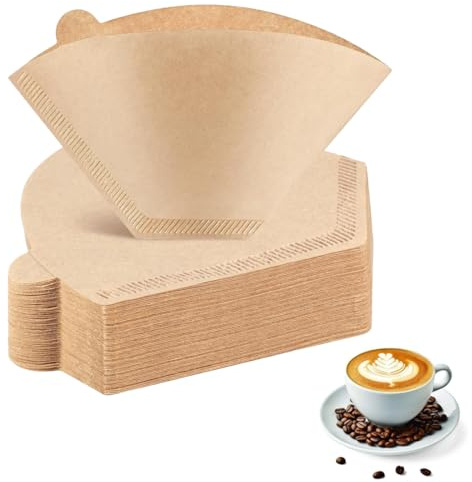 YIPFEN 200 Pezzi Filtri da Caffè Forma a U #2 Carta Filtro per Caffè Accessori per Estrazione Caffè per Casa Ufficio Tazze Filtranti Manuali (2-6 Tazze)