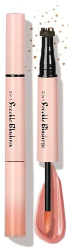 EONFAVE Freckle Pen 2-i-1 med flytande blush, fräknar penna för naturlig sol-kyssad look, fräckle stämpel med precisionsspets, vattentät och torkbeständig, rouge vätska