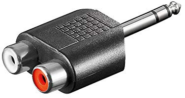 Vivanco Audioadapter, 6,3mm Klinkenstecker <-> 2x Cinchkupplung, kompakt