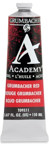 Grumbacher Academy Oil Paint, 150 ml/5.07 oz, Grumbacher Red
