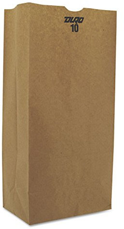 BAGGX10500 10# Paper Bag, 57-lb Base, Brown Kraft, 6-5/16 x 4-3/16 x 13-3/8, 500-Bundle