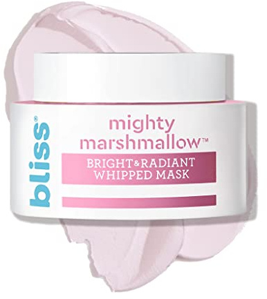 Bliss Mighty Marshmallow + Vitamin C Whipped Mask - Brighten & Hydrate Skin with Marshmallow Root, Vitamin C Powerhouse Blend, Zinc PCA and Olive Leaf Extract - 1.7 Oz