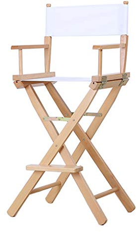 YNAYG Regiestuhl Klappbarer Regiestuhl aus Holz, Sitz in Stangenhöhe, Maskenbildner-Stuhl für Künstler, komfortable Leinwand, für Studio/Bar/Camping/Reisen/Angeln/Garten