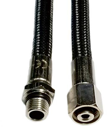 METALSUB Frusta erogatore, Maschio 1/2 per Apeks e Mares. (213 cm (84 inch), Nero)