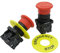 mxuteuk Lot de 2 interrupteurs champignons rouges de 22 mm CA 660 V 10 A 1 NC 1 NO avec bouton poussoir d'arrêt d'urgence HB2-ES545