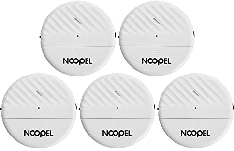 Lot de 5 alarmes anti-bris de verre 125 dB avec capteur de vibration pour fenêtre - Alerte d'entrée contre les intrusions pour la sécurité intérieure et de bureau