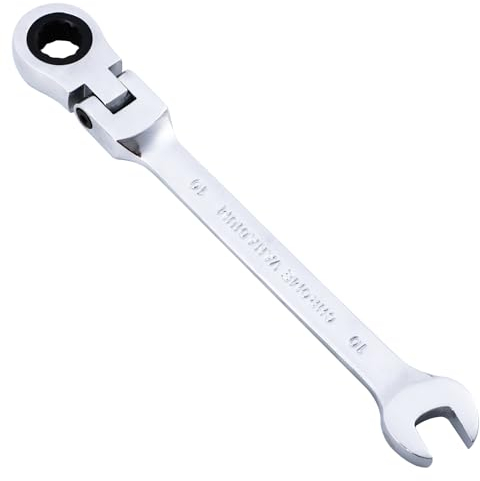 Gedlex Ratschenschlüssel 10mm, 180° Flexibel Ringschlüssel Ratsche und 15° Maulschlüssel, Metrischer Schraubenschlüssel, Werkzeug Schlüssel, Abriebfest, Rutschfest, Antifouling